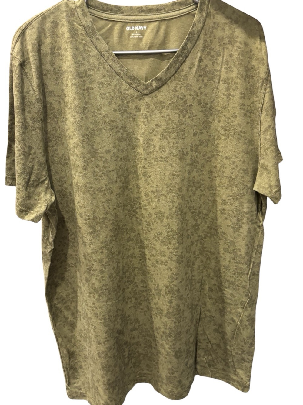 Old Navy Men's Olive Green Short Sleeve V-Neck Tee